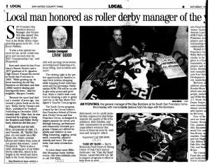 Local Man Honored As Roller Derby Manager Of The Year